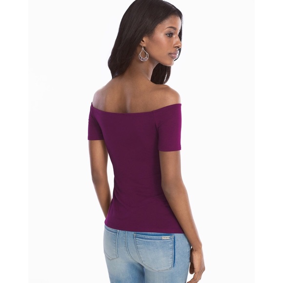 WHBM Barcelona Off-The-Shoulder Short-Sleeve Tee - Picture 5 of 8